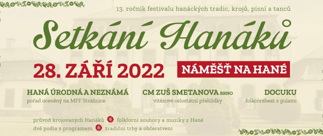 Setkání Hanáků • 28. 9. 2022 • Náměšť na Hané