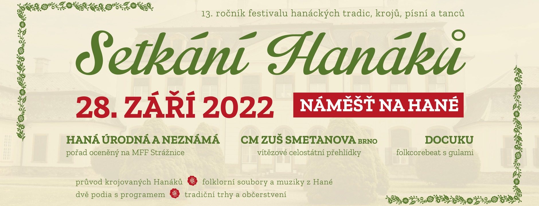 Setkání Hanáků • 28. 9. 2022 • Náměšť na Hané